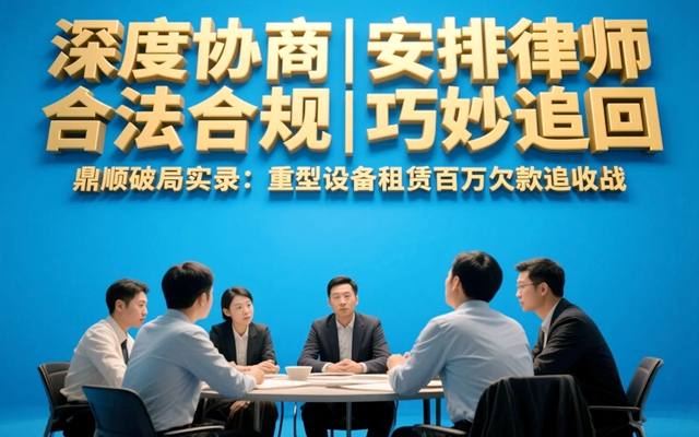 鼎顺破局实录：重型设备租赁百万欠款追收战